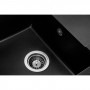 Granado Almeria Black shine - черная матовая мойка 78 см гранитная для кухни в цвете металлик