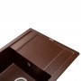 Granado Almeria Marron - гранітна коричнева мийка 78 см з великою чашею та сушаркою