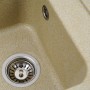 Кухонная врезная мойка Platinum 4050 Korrado бежевого цвета размером 40 на 50 см