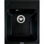 Черная мойка-чаша кухонная гранитная Platinum 4050 Korrado с золотистыми вкраплениями
