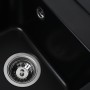 Невелика чорна мийка кухонна 40 см Platinum 4050 Korrado гранітна