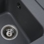 Темно-сіра кухонна мийка Platinum 4050 Korrado Сірий мусон розміром 40 на 50 см