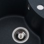 Мийка гранітна кухонна темного кольору Platinum 480 Turas Антрацит кругла