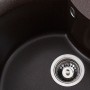 Круглая коричневая мойка из камня Platinum 480 Turas Шоколад для кухни