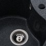 Кругла мийка для кухні Platinum 480 Turas Графіт із штучного каменю діаметром 48 см