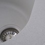 Гранітна мийка для кухні Platinum 510 Luna матова Білий в крапку