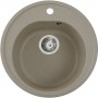 Platinum 510 Luna Сафарі - мийка 51 см із штучного каменю кругла, для кухні
