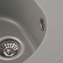 Гранітна мийка для кухні круглої форми Platinum 510 Luna Сірий металік