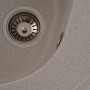 Гранітна мийка кругла 51 см для кухні Platinum 510 Luna Топаз із глибокою чашею