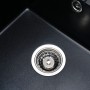 Прямокутна раковина для кухні 58/50 см Platinum Aria 5851 Чорний металік матовий