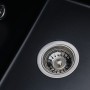 Чорна гранітна мийка для кухні Platinum Aria 5851 з матовою поверхнею