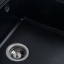 Мойка кухонная черного цвета с серебристыми вкраплениями Platinum 5852 Vesta Черный Металлик