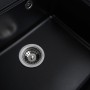 Чорна матова мийка для кухні Platinum 5852 Vesta без майданчика для посуду