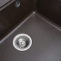 Врезная кухонная мойка гранитная Platinum Vesta 5852 в цвете Шоколад