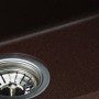 Platinum 5852 Vesta Мокко - коричнева кухонна мийка гранітна для врізання в стільницю