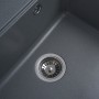 Темно-серая гранитная мойка для кухни Platinum 5852 Vesta Серый Муссон без сушки для посуды
