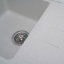 Мойка врезная прямоугольная Platinum 6243 Liana Белая в точку с крылом для посуды