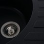 Кухонна чорна мийка з кварциту Platinum 6250 Soul у кольорі типу "металік"