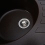 Коричнева кухонна мийка із кварциту Platinum 6250 Soul Шоколад з круглою глибокою чашею