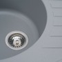 Врізна мийка овальна кухонна 62 см Platinum 6250 Soul в кольорі "Сірий Металик"