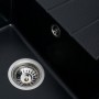 Мойка для кухни черного цвета с золотистыми вкраплениями Platinum 6550 Intenso Черный Металлик