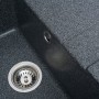 Керамічна мийка кухонна 65 см з крилом для посуду Platinum 6550 Intenso Графіт