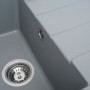 Кухонна раковина врізна сірого кольору шириною 65 см Platinum 6550 Intenso Сірий Металік