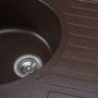 Кухонна мийка із кварциту з акрилом у коричневому кольорі Platinum 7750 Lira Шоколад