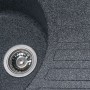 Темна кухонна мийка врізна Platinum 7750 Lira у кольорі Графіт, овальна