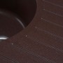 Кухонна мийка коричневого кольору овальної форми 77 см Platinum 7750 Lira Мокко