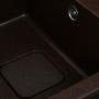 Гранітна врізна мийка 78 см у коричневому кольорі Platinum 7850 Cube Шоколад