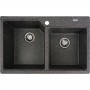Кухонная мойка на две чаши без сушилки для посуды Platinum 7850 Harmony Графит