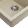 Мойка на кухню гранитная 78 см с крылом для посуды Platinum 7850 Troya Айворі