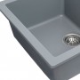 Мийка гранітна прямокутна 78 см для кухні Platinum 7850 Troya Сірий Металік