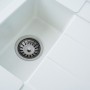 Біла двочашева мийка гранітна для кухні Platinum 7850W Toskana з фруктівницею