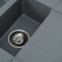 Мойка прямоугольная гранитная темно-серого цвета с доп чашей Platinum 7850 W Toskana Серый Муссон