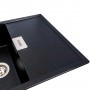 Керамогранітна кухонна раковина Platinum 8650 Diamond Чорний Gold матовий