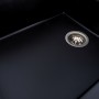 Мийка 86 см гранітна кухонна Platinum 8650 Diamond Чорний матовий з великою чашею