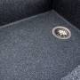 Гранітна мийка для кухні Platinum 8650 Diamond Графіт розміром 86 на 50 см з великою чашею
