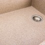 Мийка 86 см кухонна на основі природного кварциту Platinum 8650 Diamond Карамель