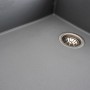 Кухонная гранитная раковина 86 см Platinum 8650 Diamond Серый металлик с сушилкой