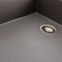 Врізна раковина 86 см для кухні Platinum 8650 Diamond Сірий мусон з великою чашею