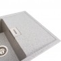 Граніта кухонна мийка Platinum 8650 Diamond "Сірий" з великою чашею 55х45 см
