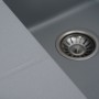 Кухонна гранітна мийка кутової установки Platinum 9950 Pandora Сірий Металик
