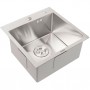 Толстостенная мойка Platinum Handmade H 45x45/230 для кухни с толщиной металла 1,2 - 3,0 мм 