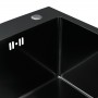 Мойка 65 см из черной нержавейки Platinum Handmade H 65x50/230 R PVD сталь толщиной 1,2 и 3 мм