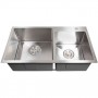 Мойка кухонная на две чаши Platinum Handmade HDB 78x43/230 толстостенная из нержавейки