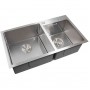Мойка кухонная на две чаши Platinum Handmade HDB 78x43/230 толстостенная из нержавейки