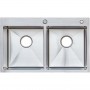 Двухчашевая мойка для кухни Platinum Handmade HDB 78x48/230 с глубокой чашей