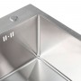 Кухонная мойка Platinum Handmade 50x50 см с глубокой чашей 23 см и толщиной от 1 до 3 мм 